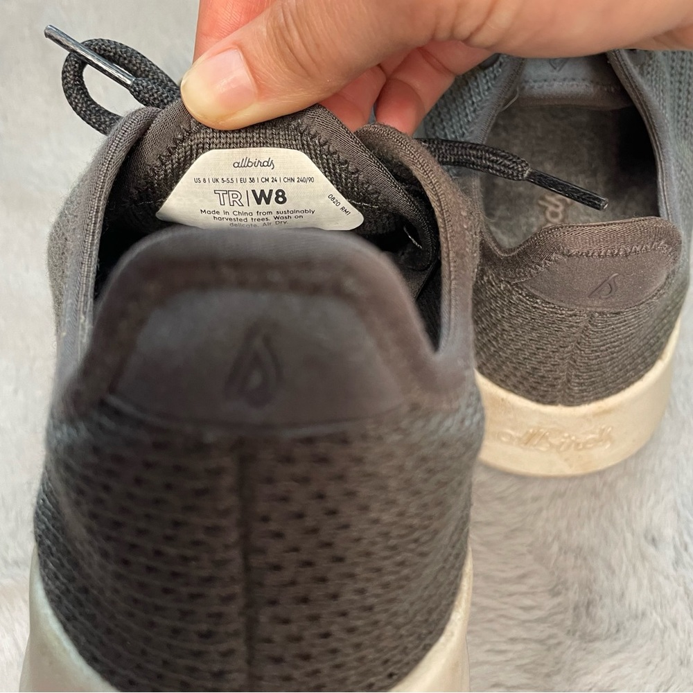 Allbirds Tree Runners Sneakers Grey Size 8 - Picture 6 of 7